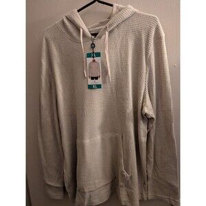 Rainforest Lounge Men's Lightweight Textured Hoodie, Tan XL